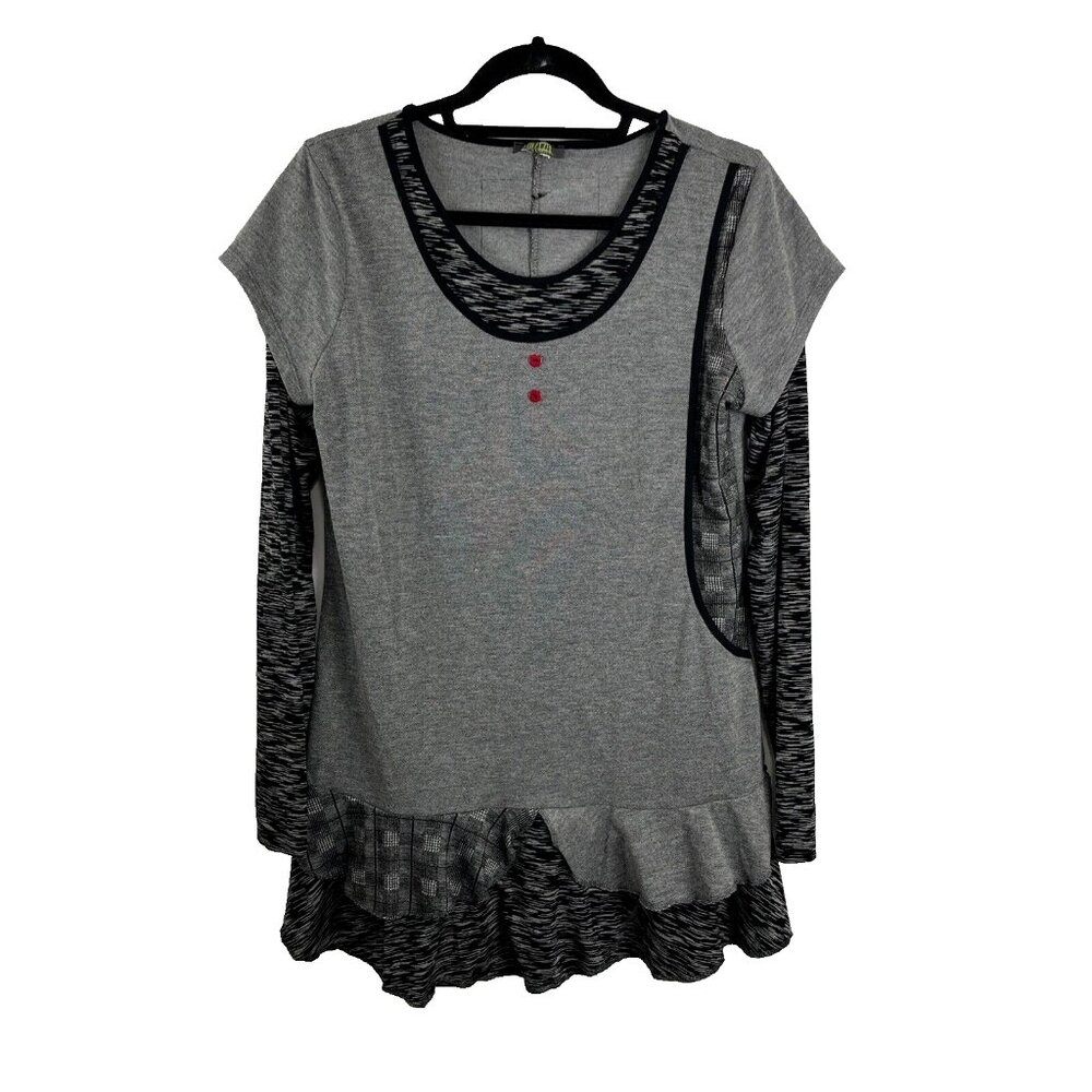 Dolcezza Multi-Patterned Sweater/Mini Dress Women's Size S